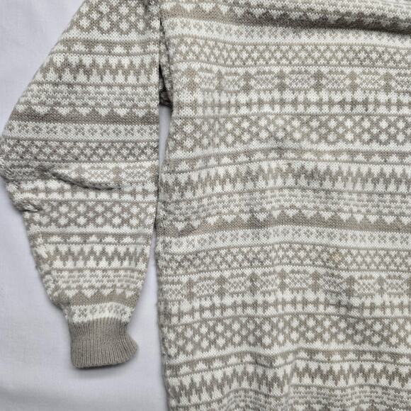 Vintage Tarazzia Sweater Medium Fair Isle Knit Pullover Crewneck Winter - Picture 3 of 10
